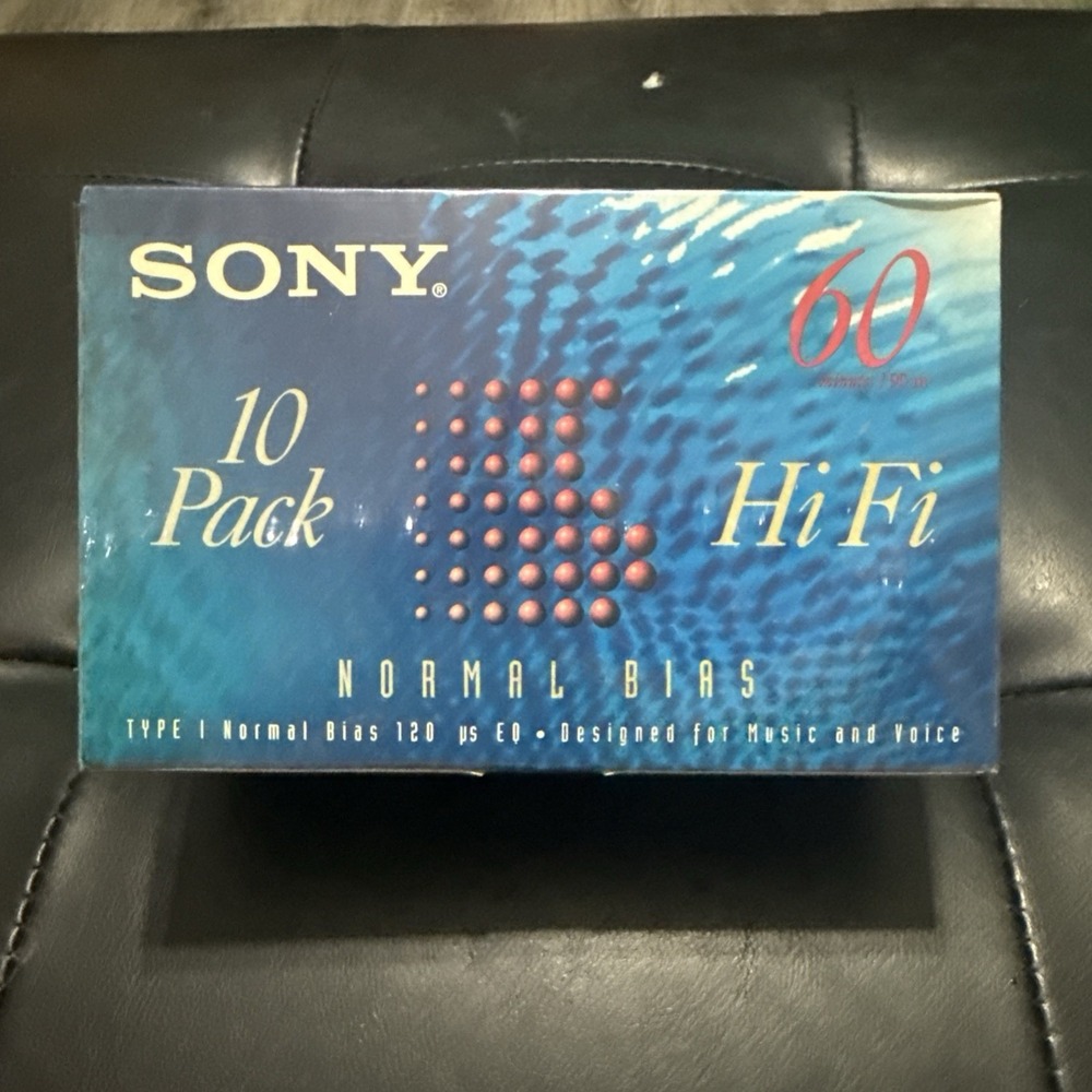 SONY HiFi Normal Bias 60 Minutes Cassette Lot of 10 - Brand New Sealed